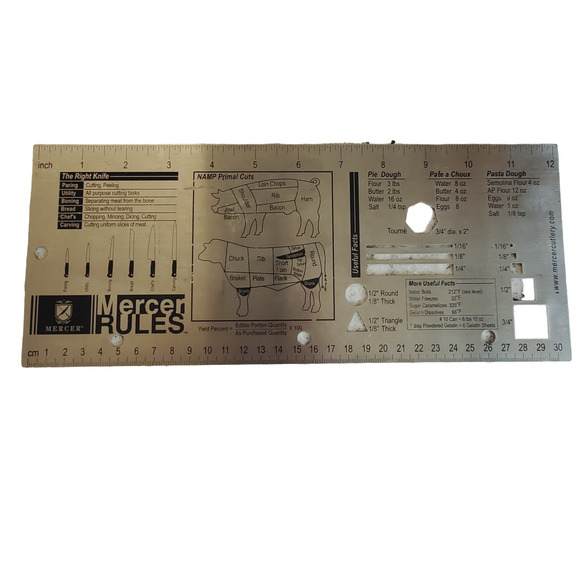 Mercer Kitchen Mercer Culinary Mercer Rules Stainless Steel Ruler 2
